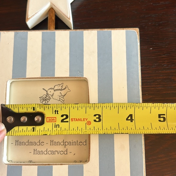 Pottery barn nursery picture frame light blue /off white made of wood - Picture 4 of 4